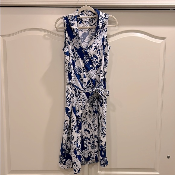 UNTUCKit Sally Floral Print Button Front Tie Waist Dress - Picture 2 of 8